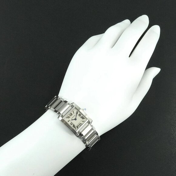 Cartier Tank Francaise SM W51008Q3 Quartz Cream Dial Ladies Watch 90286397 - Picture 6 of 6